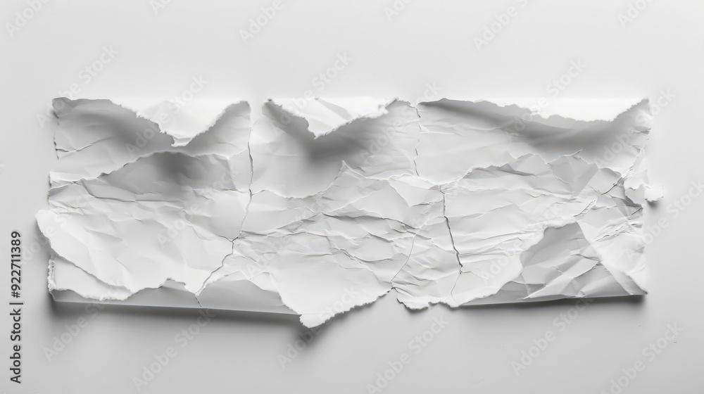 Poster A torn edge of a paper with rough edges and fibers exposed