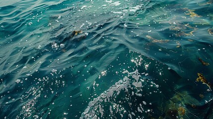 Fototapeta premium Polluted sea water surface