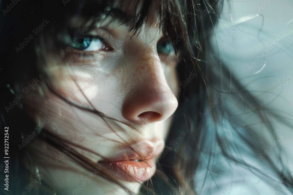 Poster Portrait of a person with long hair