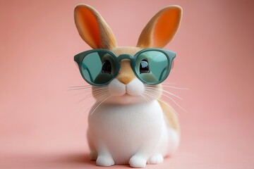 funny rabbit with sunglasses