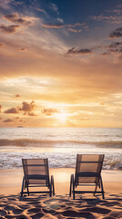 white sand beach chairs