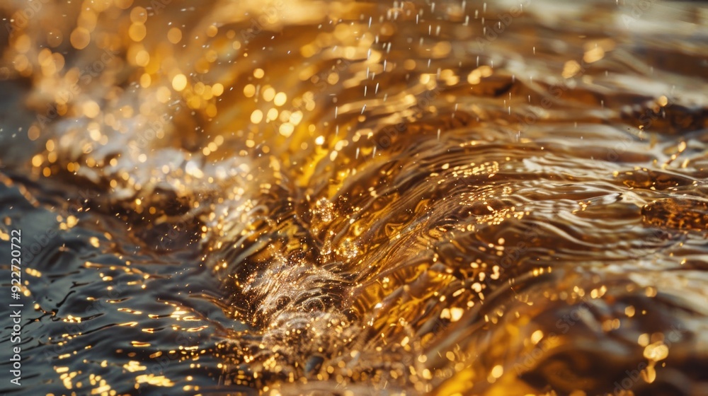 Poster a close-up view of a wave in the water, ideal for uses such as beach-themed designs or nature-inspir
