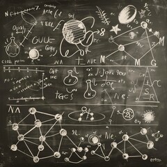 blackboard with formulas