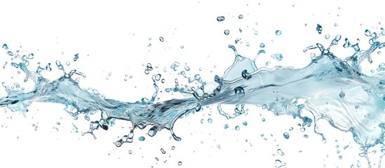 beautiful splashes a clean water.