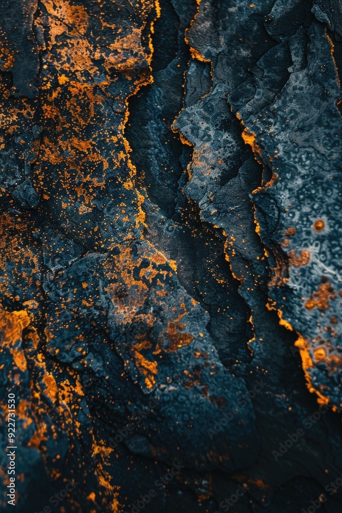 Poster close-up of a rock with bright yellow paint, perfect for use in arts and crafts projects or as a dec