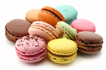 A Colorful Arrangement of French Macarons