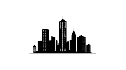 Obraz premium Towering skyscraper with broad base and series of setback levels, vector illustration art