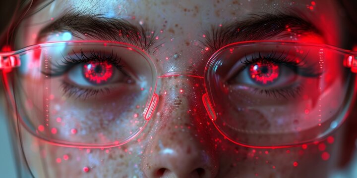 humanoid robot face,digital illustration generative AI