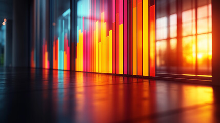 A bullet chart visualizing the progress towards a financial target, with a sleek, modern design and a clear, concise layout.