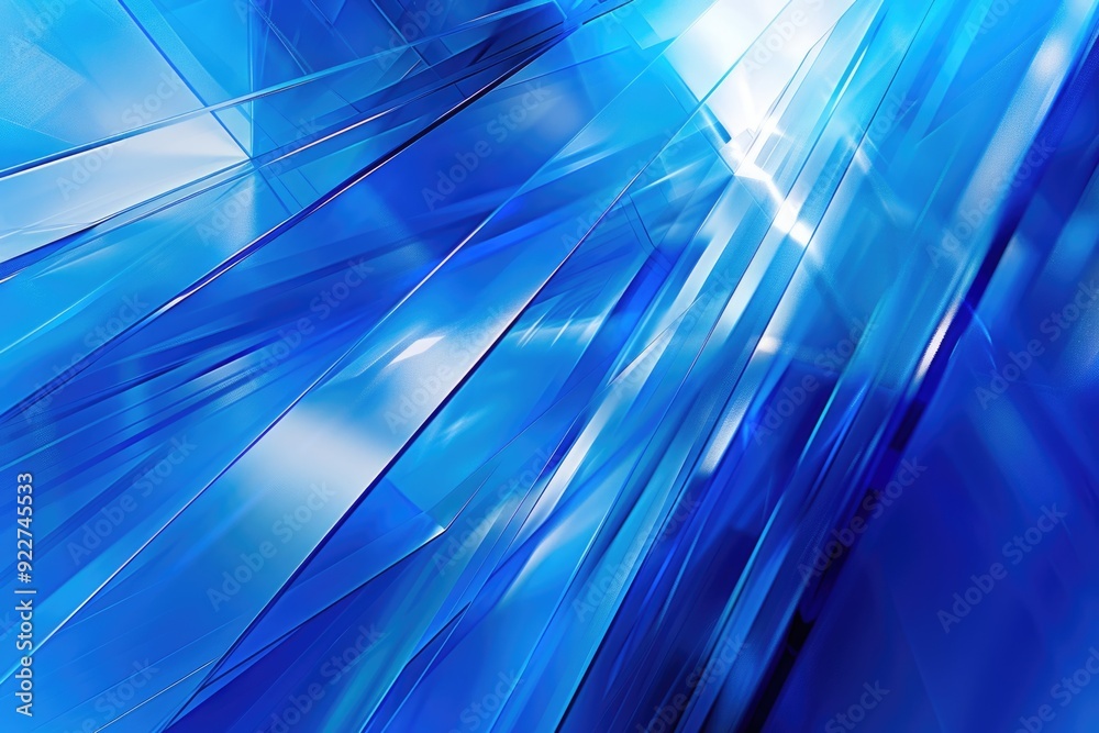 Poster A close-up shot of a vibrant blue abstract background with intricate patterns and textures