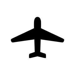 Airplane Silhouette. Vector icon.