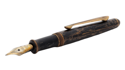 Old Antique Pen isolated on white background - Quality Enhanced With AI