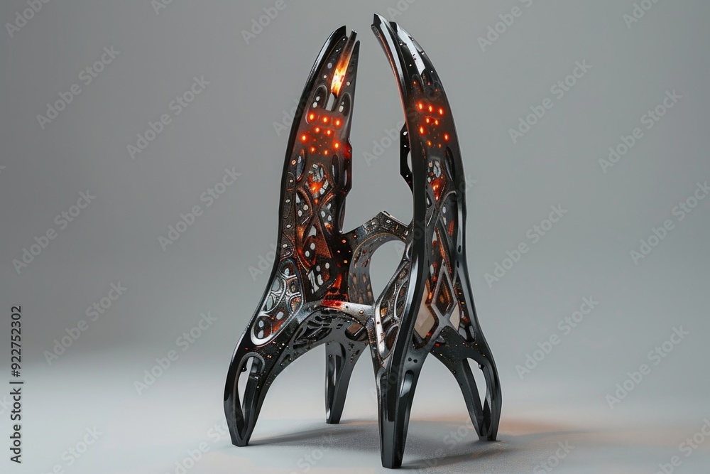 Poster A pair of scissors resting on a flat surface, ideal for use in office or home settings