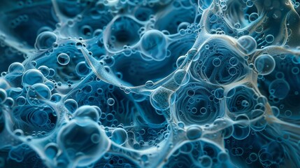 Detailed virus surface texture and patterns under microscope for precision and clarity