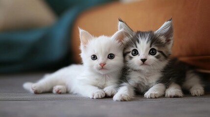 Cute Kittens Relaxing Together