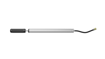 Classic bicycle pump isolated on transparent and white background. Pump concept. 3D render