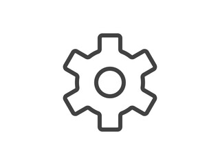 シンプル歯車マークA：角丸6歯灰色線