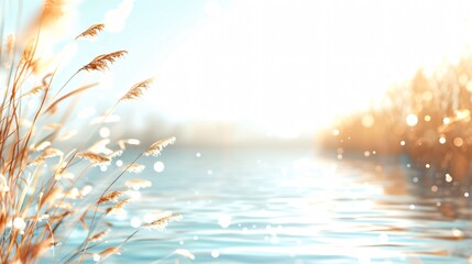 Golden Reeds by the Tranquil Water