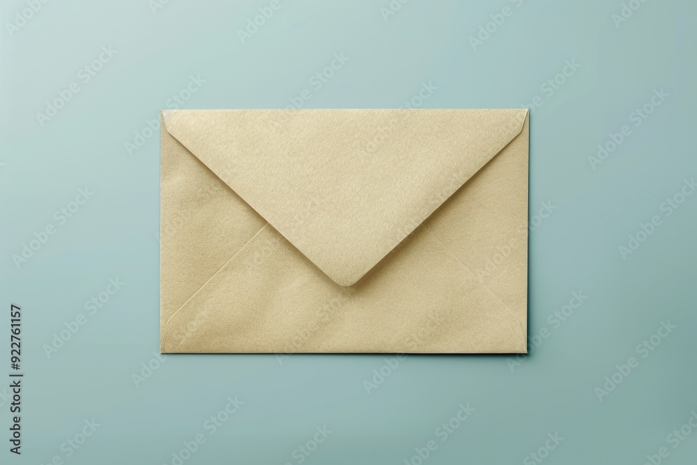 Poster a blue background with an open envelope