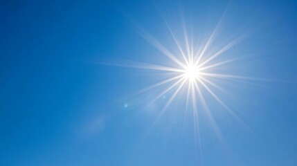 Obraz premium Bright Sun in Clear Blue Sky
