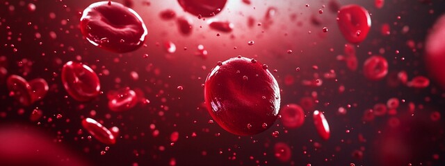 Vital Flow: Red Blood Cells in Motion, a Microscopic View，Microscopic Bloodstream 