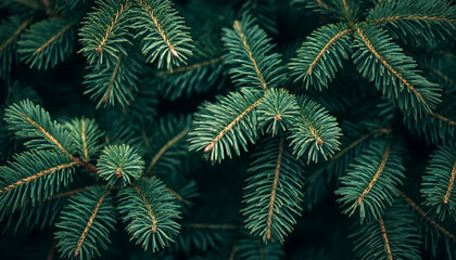 Green spruce branch , everygreen  pine , Christmas tree background