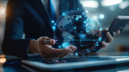 global business structure analyzing data exchange networking