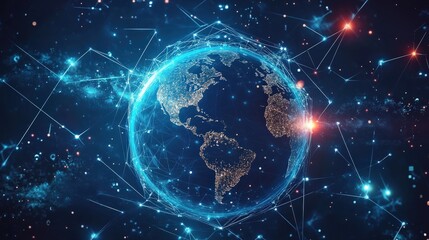 global communication background business network design