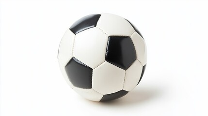 Naklejka premium Classic Soccer Ball on White Background
