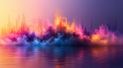 A bump chart comparing the popularity of different genres of music over several years, with colorful lines and a minimalist design.