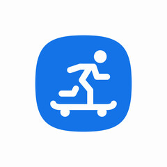 skateboard ride trick icon vector