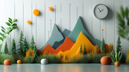 A bullet chart visualizing the progress towards an environmental goal, with a sleek, modern design and a clear, concise layout.