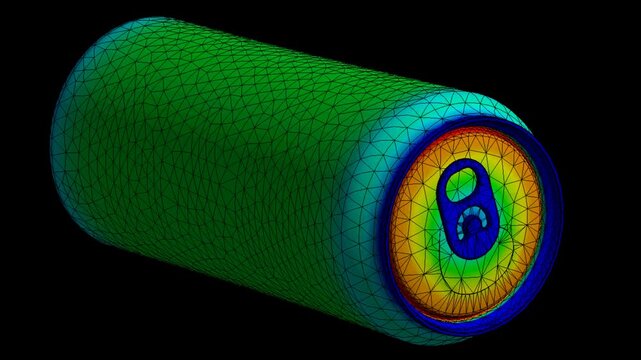 Mechanic simulation engineering - Stress and breakpoint analysis of can under force and moment conditions