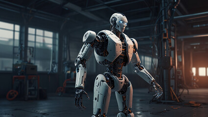 Naklejka premium illustration of advanced robot technology