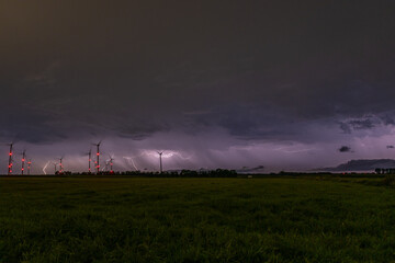Gewitter im Windpark