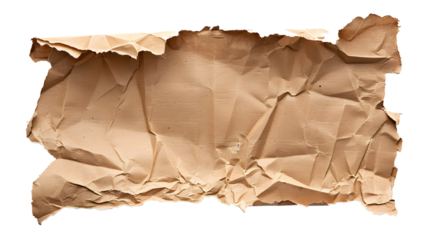 Brown Cardboard on White Background