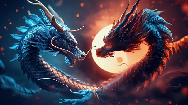 design concept oriental yang symbol animal abstract cycle symbolic humanrelationships yin graphic blue asia sculpture taoism tao circle  gold signs chaos pair emblem spiritual art