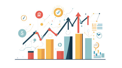 Successful Business Growth and Expansion - An image showcasing a thriving business with upward-trending graphs, growing bar charts, and symbols of progress