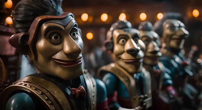 Animatronics in a fairground attraction.