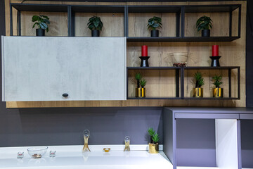 A beautiful detail with cabinets
