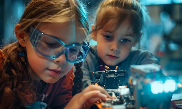 Creative kids build robots and explore technology in a fun learning environment