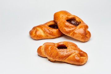 Golden-brown pastries filled with fruit jam, perfect for a delicious breakfast or sweet snack