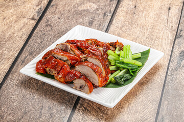 Asian cuisine - roasted duck with skin