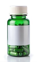 High Quality Pharmaceutical Packaging Green Plastic Pill Bottles and Medication Storage Containers for Healthcare and Prescription Solutions