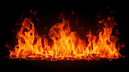 fire in the fireplace