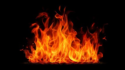 fire on black background