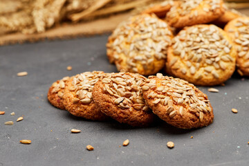 Crunchy sunflower seed cookies, perfect for a healthy and satisfying snack with a nutty flavor