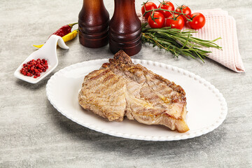 Grilled pork neck juicy steack