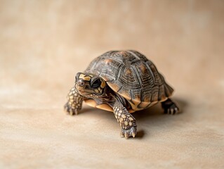 Obraz premium Turtle isolated on paper background