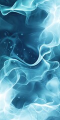 A mesmerizing abstract background featuring flowing blue smoke and light, perfect for design projects and digital artwork.